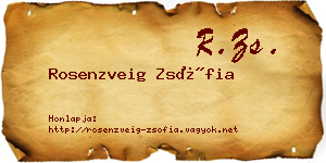 Rosenzveig Zsófia névjegykártya